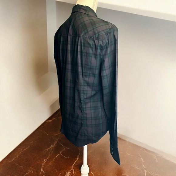 J. Crew ‘Slim Stretch Perfect Button-Down Shirt’ in “Black Watch Tartan” Size 10 - Picture 14 of 16